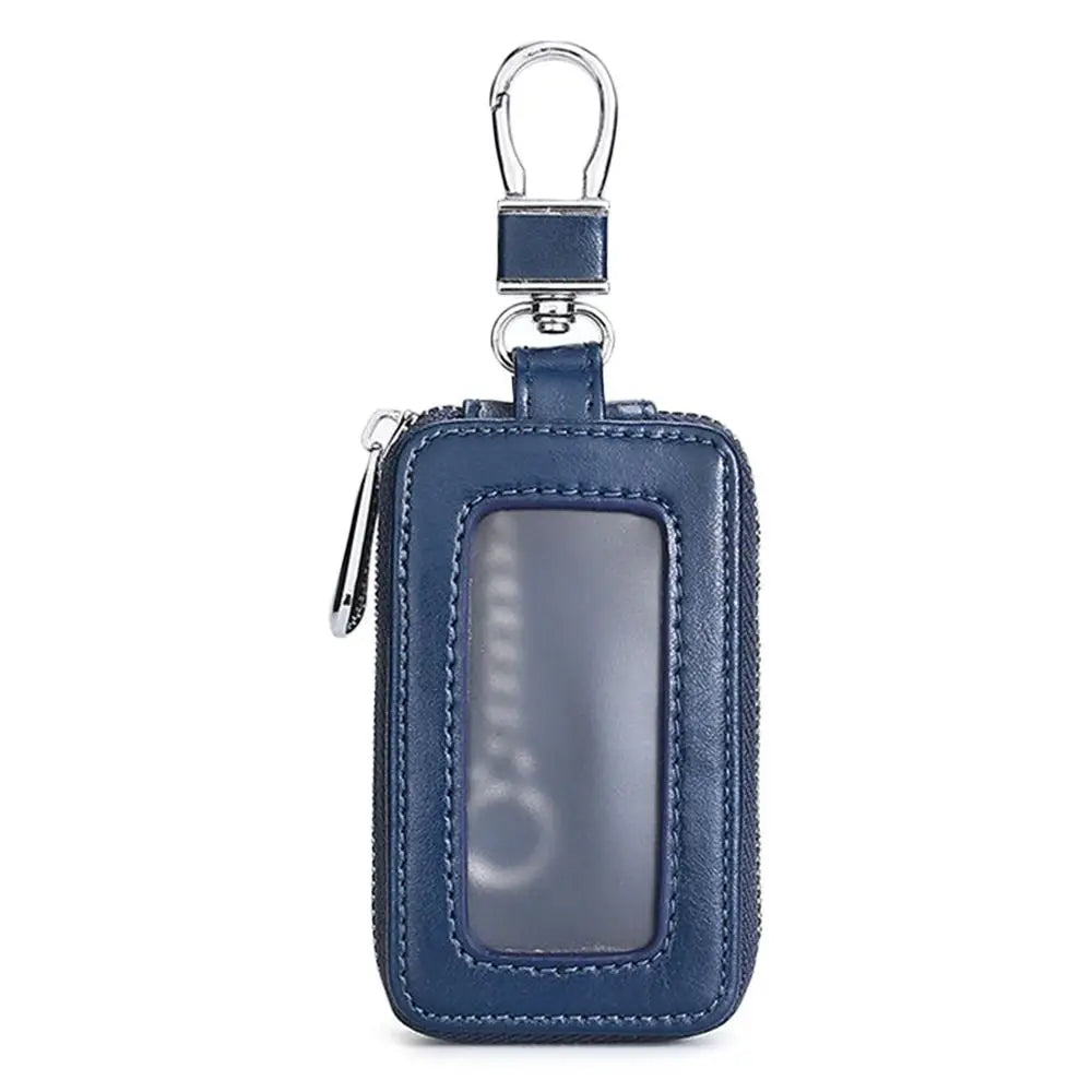 Universal Leather Car Key Bags Zipper Classic Pouch Hook Wallet