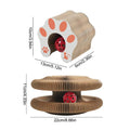 Magic Organ Cat Scratching Board Interactive Cat Toy with Ball Scalable Round Corrugated Cat Scratcher Toy Kitten Game Supplies Vue A