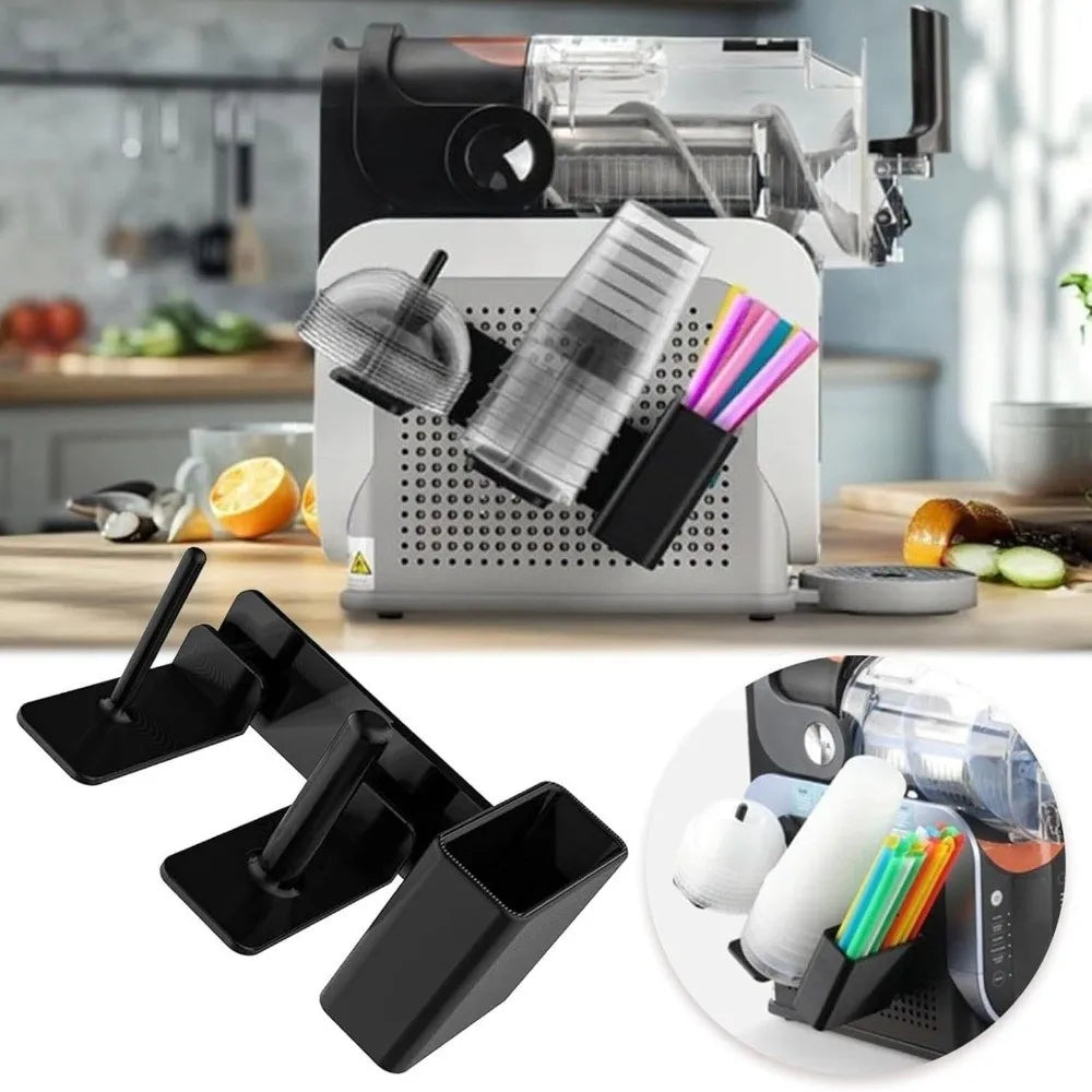 3-in-1 Coffee Machine Cup Holder with Straw Slot Side-Mounted Cup Storage Holder Space Saving Large Capacity Vue