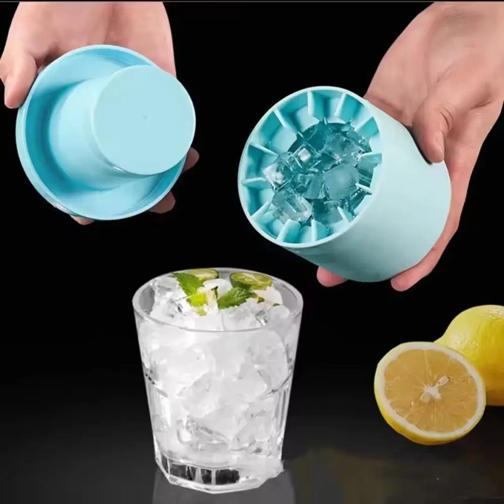 Creative Silicone Ice Cube Mold Quick Freeze Cylinder Cup Reusable Vue
