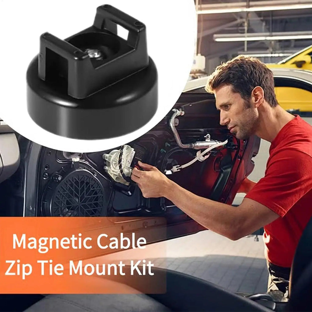 15pcs Magnetic Cable Zip Tie Mount Kit Charging Cord Organizer Multifunctional Cable Holder with Ties for Wall Work Organization Vue