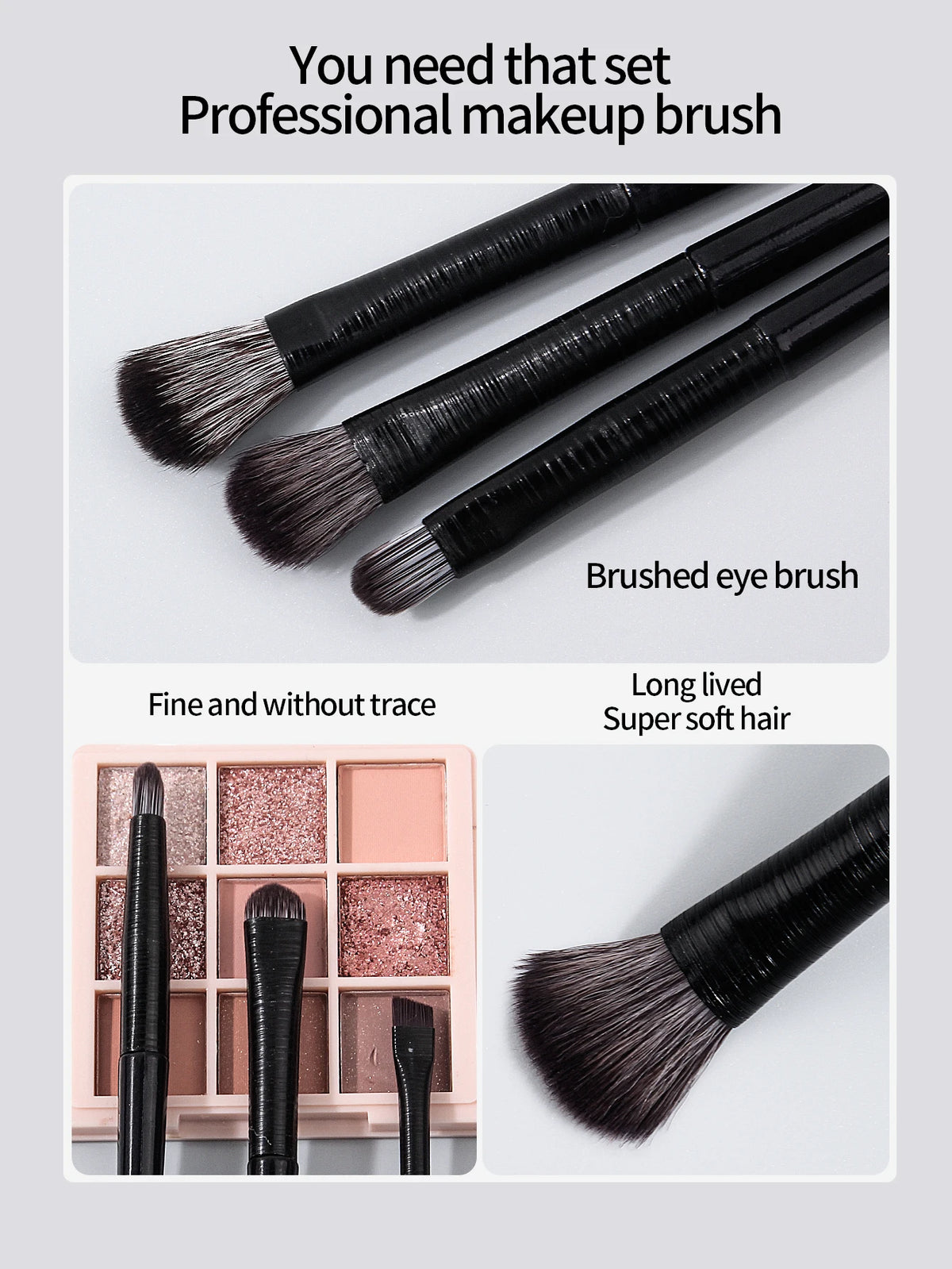 7PCS Makeup Brush Set: Eyeshadow Brush, Eyeliner Brush, Concealer Brush, Multi-Functional Facial Makeup Brush Tools Vue