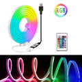 RGB Neon LED Strip Light USB Flexible Rope Lamp Bluetooth APP Remote Control Waterproof Music Sync for Bedroom Party Holiday Vue Remote Control Waterproof 3m