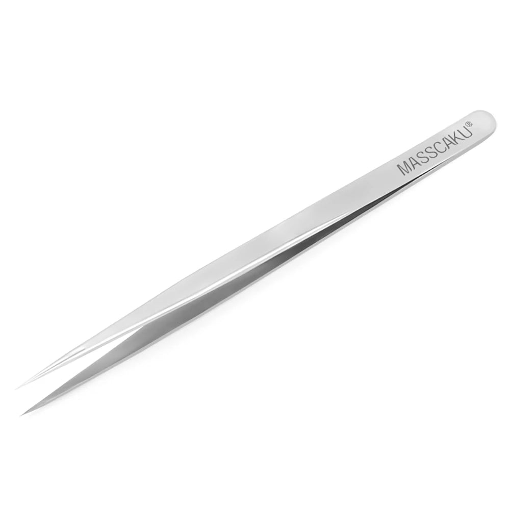 MASSCAKU 1pcs Set for Eyelash Extension Professional Tweezers Makeup Tools Easy to Use Ergonomically Comfortable to Grip Vue Tweezer-straight