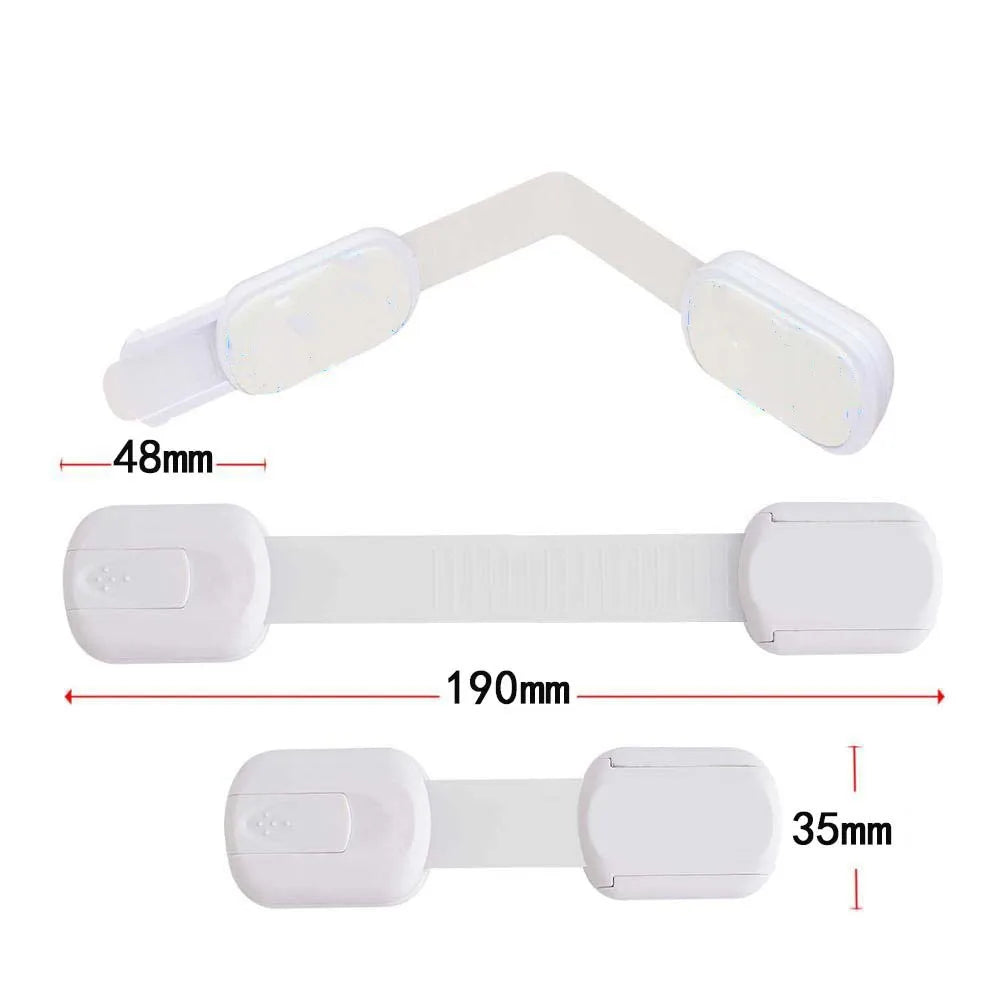 Child Safety Cabinet Lock Protector Drawer Door Cabinet Lock Plastic Protection Kids Safety Door Lock Vue