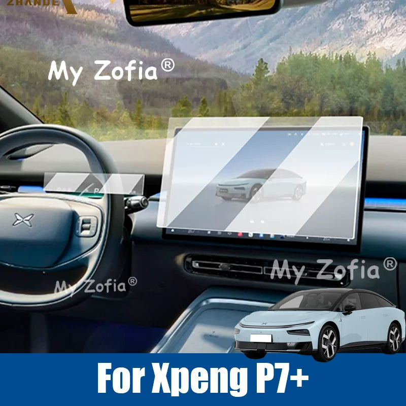 HD Tempered glass screen protector For Xpeng P7+ 2026 2027 Car GPS Navigation and instrument anti-scratch film Accessories Vue