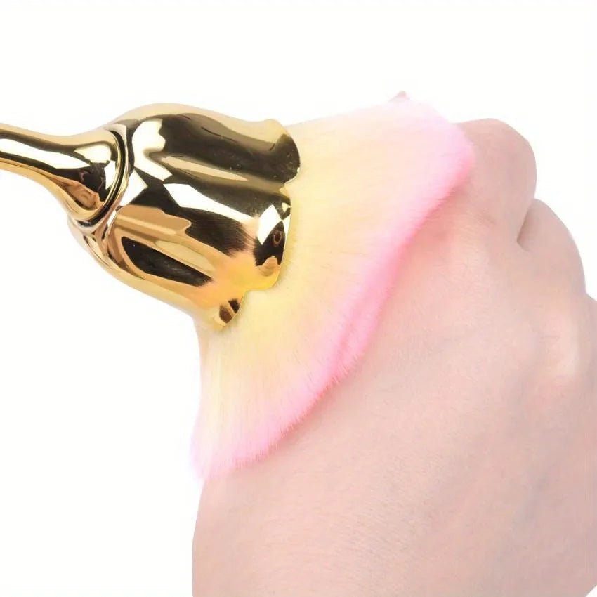 1pc Powder Brush Rose Head Makeup Brush Pink Single Powder Brush Foundation Make Up Brush Soft Hair Nail Blush Vue