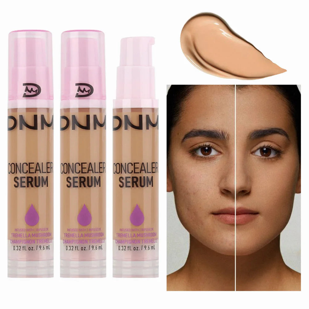 8Colors Liquid Concealer High Covering Moisturizing Oil Control Foundation Invisible Pores Dark Circles Freckle Face Makeup Vue 07 MEDIUM