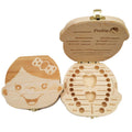 Baby Tooth Box Spanish/Dutch/French/German Wooden Kids Milk Teeth Organizer Storage Gifts Keepsakes Boys Girls Baby Souvenirs Vue B105 Boy Spanish