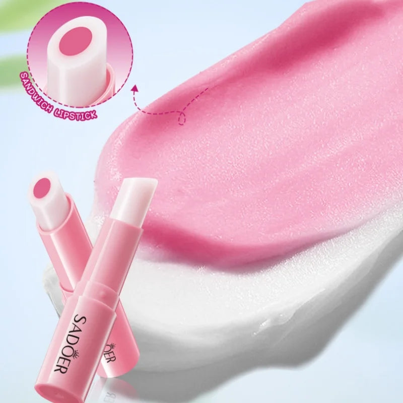 Color-Changing Hydrating Lip Balm, Moisturizing and Hydrating Lip Balm That Changes Color with Temperature, a Moisturizing Touch for Your Lips, the Color Will Change According to the Temperature of Your Lips, Delicately Cares Vue