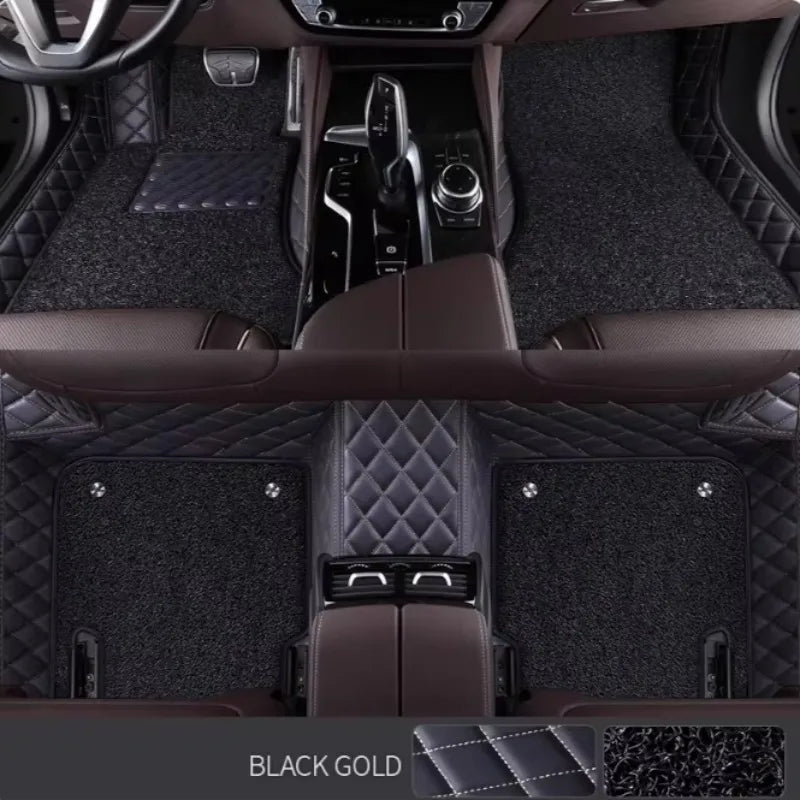 DS4 Custom 5D PU Leather Car Floor Mats – All-Weather 2-Row Custom Car Floor Mats Vue