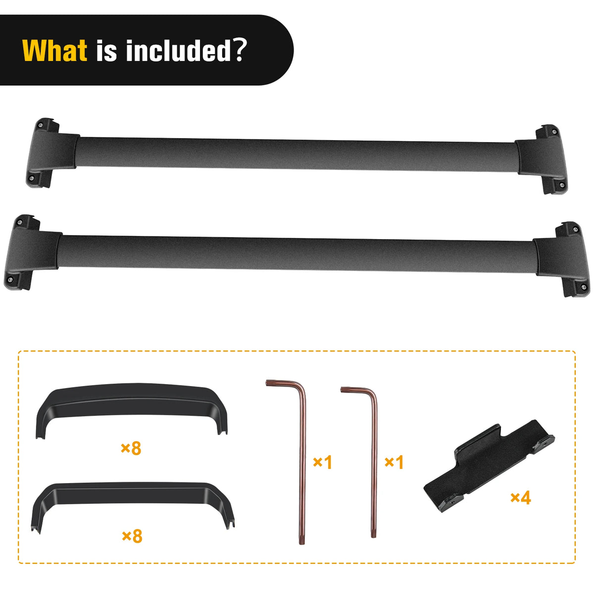 Nilight Roof Rack Cross Bars Fit for Subaru Forester 2014 2015 16 17 18 19 20 21 22 2023 Aluminum Heavy Duty Rails Crossbars with Rubber Pad for Rooftop Cargo Carrier Kayak(Only Fit Raised Side Rails) Vue