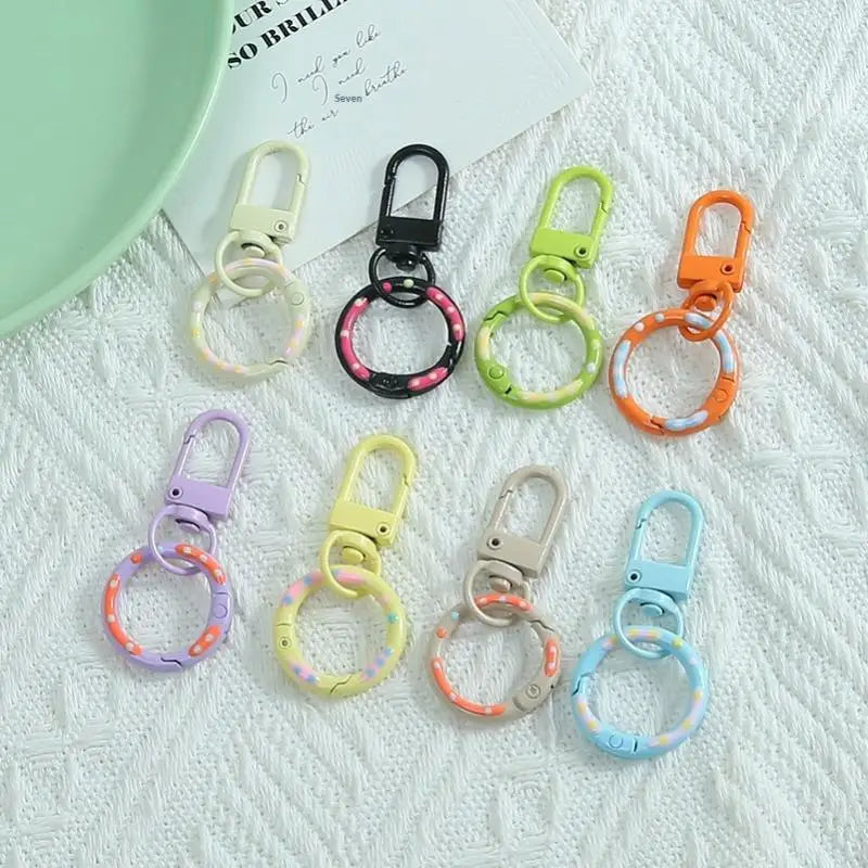 Lobster Clasp Keyring Set 5 10 20pcs Colorful Spring Buckle Keychains for DIY Key Holder Making Vue