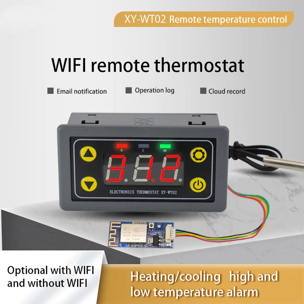WIFI Remote Thermostat High Precision Digital Temperature Controller Module Cool Heat APP Temperature Collection with NTC Probe Vue