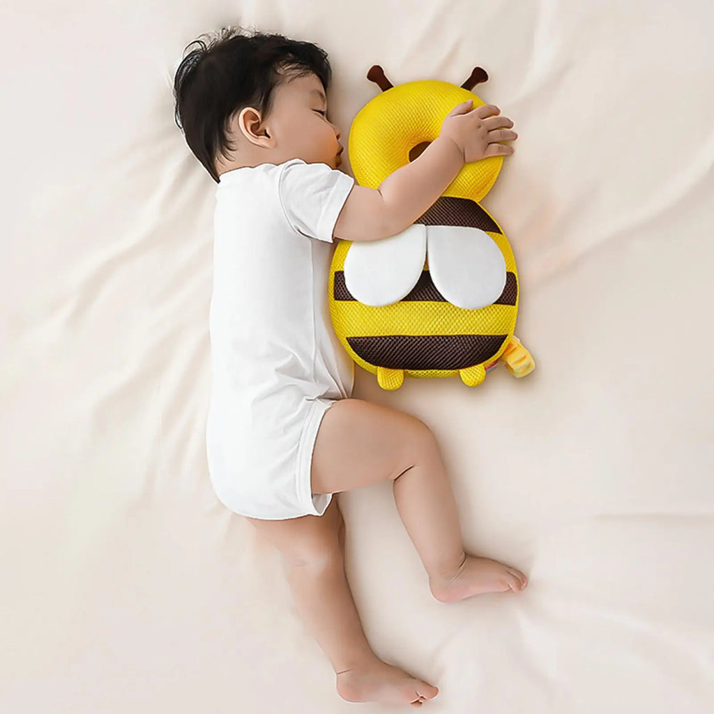 33x20cm Bee Shape Baby Head Protector Backpack Toddler Head Protection Breathable Walking Learning Accessory for Outdoor Use Vue