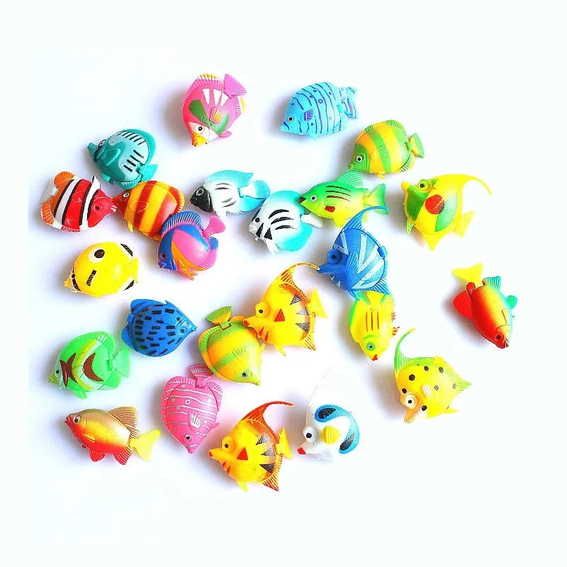 10pcs Random Artificial Marine Tropical Fish Aquarium Ornament Plastic Fish Floating Fish Tank Accessories Decoration Vue