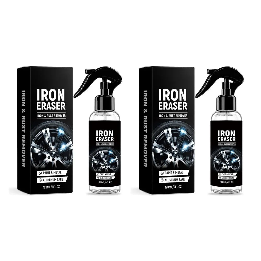 120ml Tire Iron Rust Cleaning Agent Car Rust Remover Cleaning Decontamination Descaling Renewing Paint Metal Safe Iron Eraser Vue 2pcs