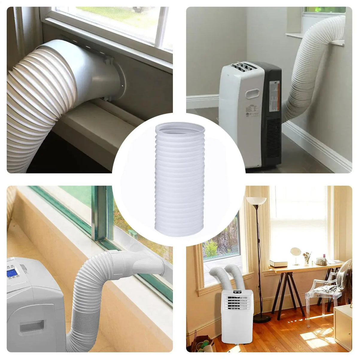 200cm 5.9 Inch Universal Portable AC Exhaust Hose, Replacement Vent Tube For Air Conditioner, Home Office & Apartment Use Vue