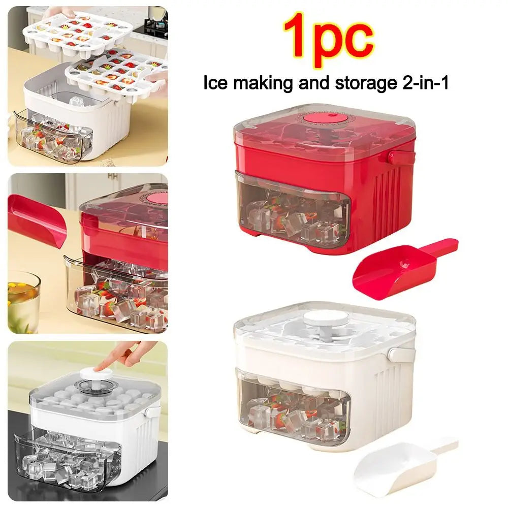 50-Cube Ice Maker Easy Press Cap Easy-press Lid Large Capacity Cube Vue