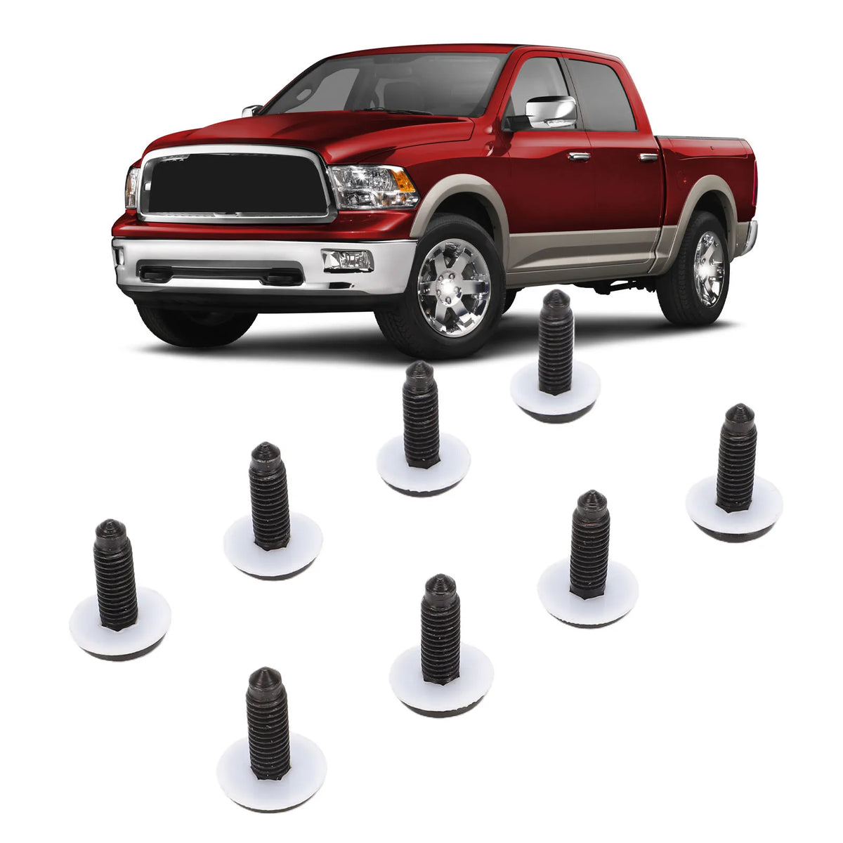 8PCS Tail Gate Cover 6507447AA High Strength Plastic Replacement for Ram 1500 2500 3500 2002-2022 Vue