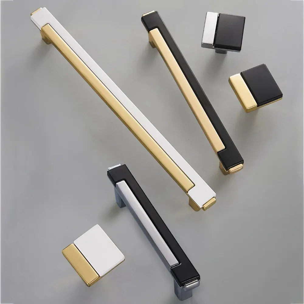 Gold Chrome Fashion Wardrobe Home Improvement Kitchen Drawer Handles Furniture Hardware Door Pulls Cabinet Knobs Vue