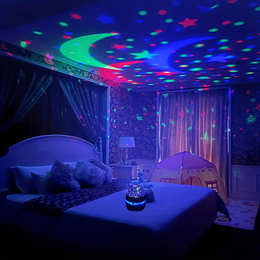 LED Starry Sky Night Lights USB Projector Lamp Magic Ball Moon Star Christmas Lights Home Room Atmosphere Decorations Vue