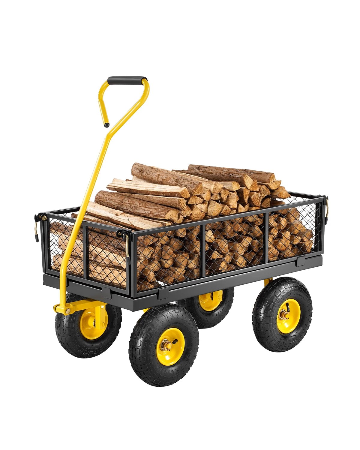 500 lb Steel Garden Wagon Cart | All-Terrain, Removable Sides Steel Garden Wagon Vue