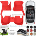 PU-leather waterproof Custom Car Floor Mats For BMW 3er Coupe E92 2 door E90 4 door Convertible E93 Auto Carpets Coche liners Vue E93 Convertible A-red