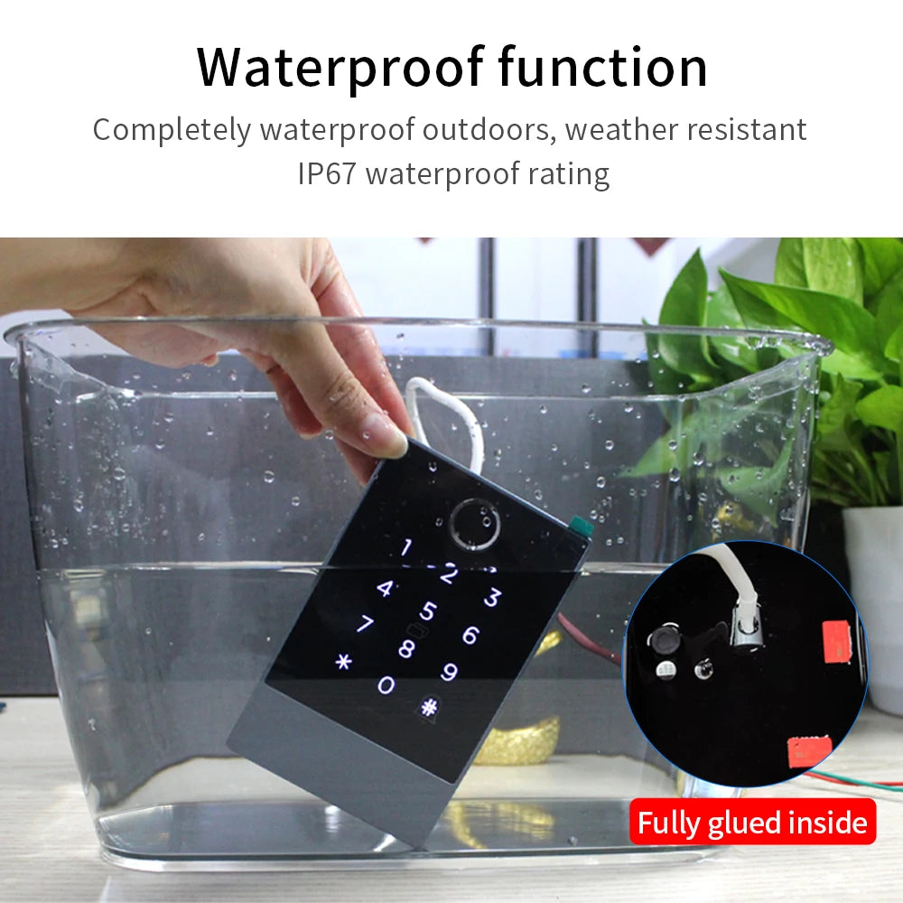 NFC 2.4GHz WiFi+Bluetooth TTLOCK APP Access Control Rfid Keypad Metal Waterproof Door Lock Opener Outdoor Door Entry Keyboard Vue