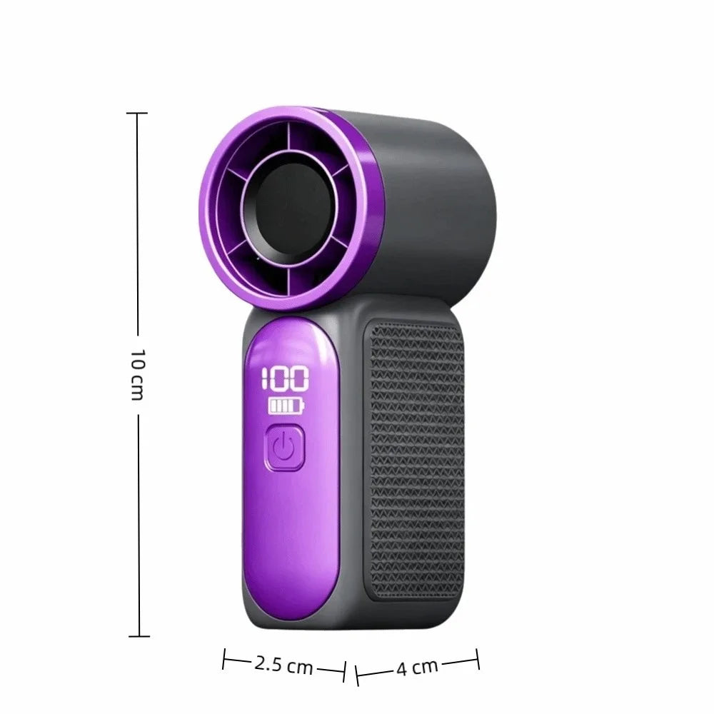Speed Mini Handheld Fan 100 Adjustable Settings LED Display Desk