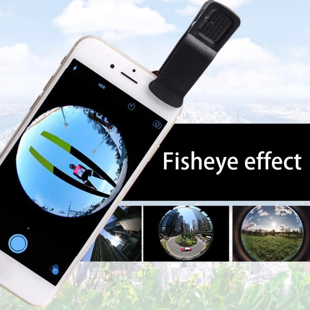 3in1 Fisheye Wide Angle Micro Camera Lens for iPhone Xiaomi Redmi 3IN1 Zoom Fish Eye Len on Smartphone Lenses with Phone Clip Vue