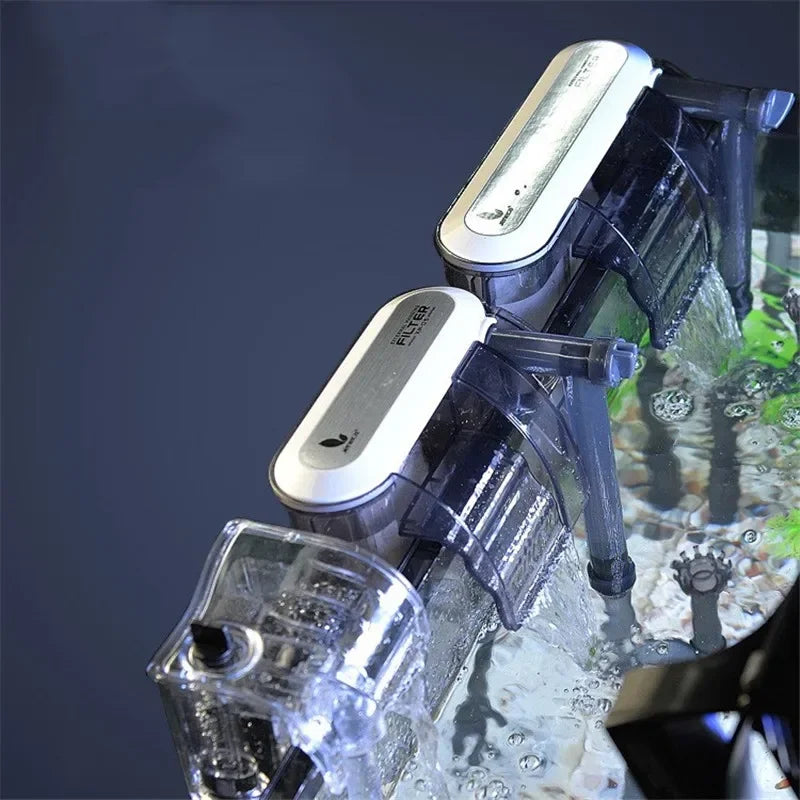Aquarium Filter Hang On Aquarium Filtration External Water Pumps Ultra-Silent Waterfall Maker Wall Mounted Fish Tank Filter Vue