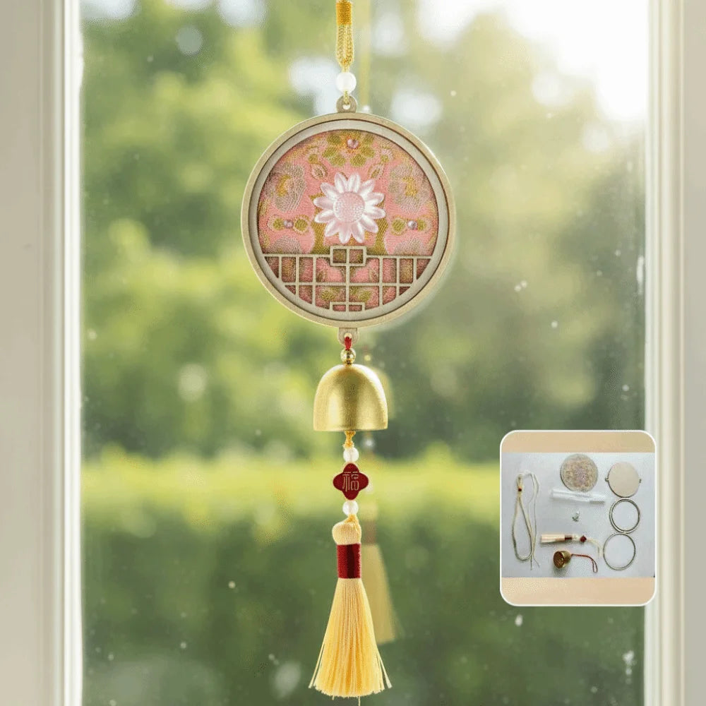 DIY Wind Chime Pendant Traditional Handmade Song Jin Wind Chime Material Kit Imitation Song Jin Double Sided Vue
