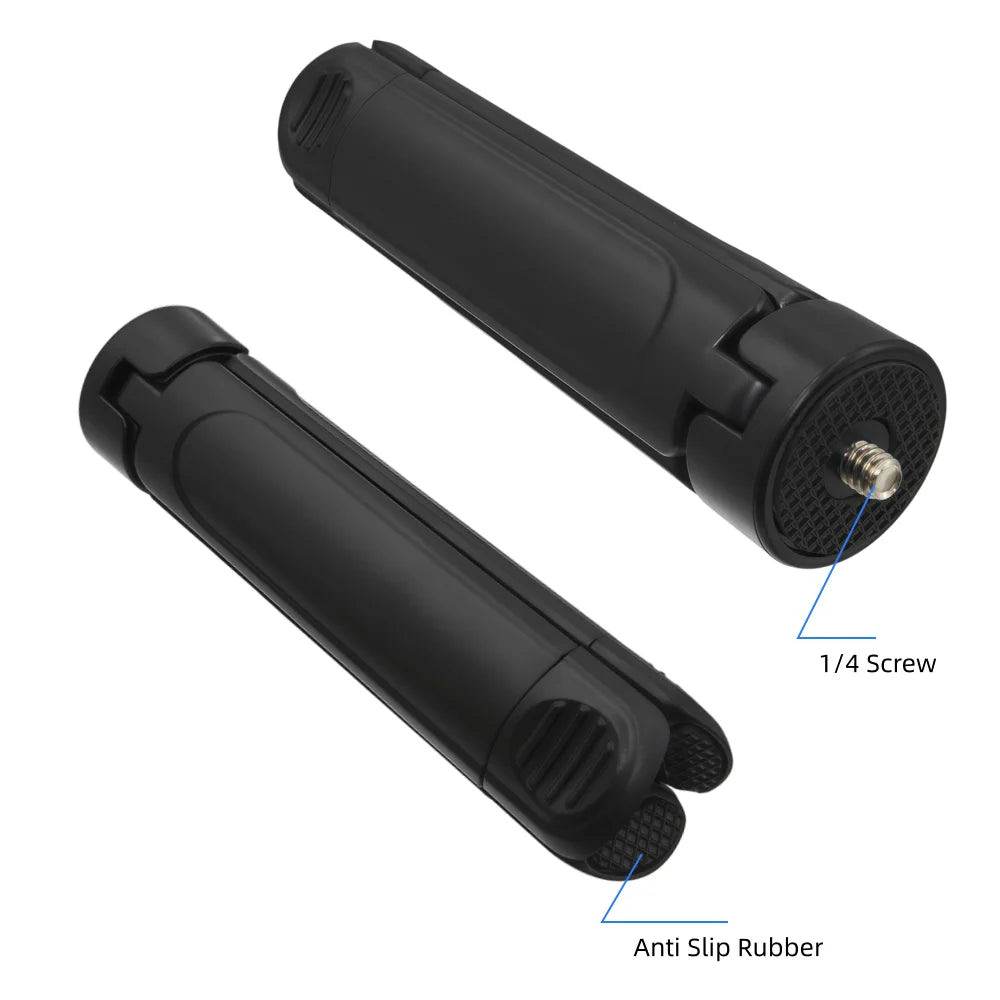 Extendable Mini Tripod Stand 1/4" Screw Mount for DJI Osmo GoPro Insta360 Action Camera Phone Desktop Tripod for Vlog Live Strea Vue