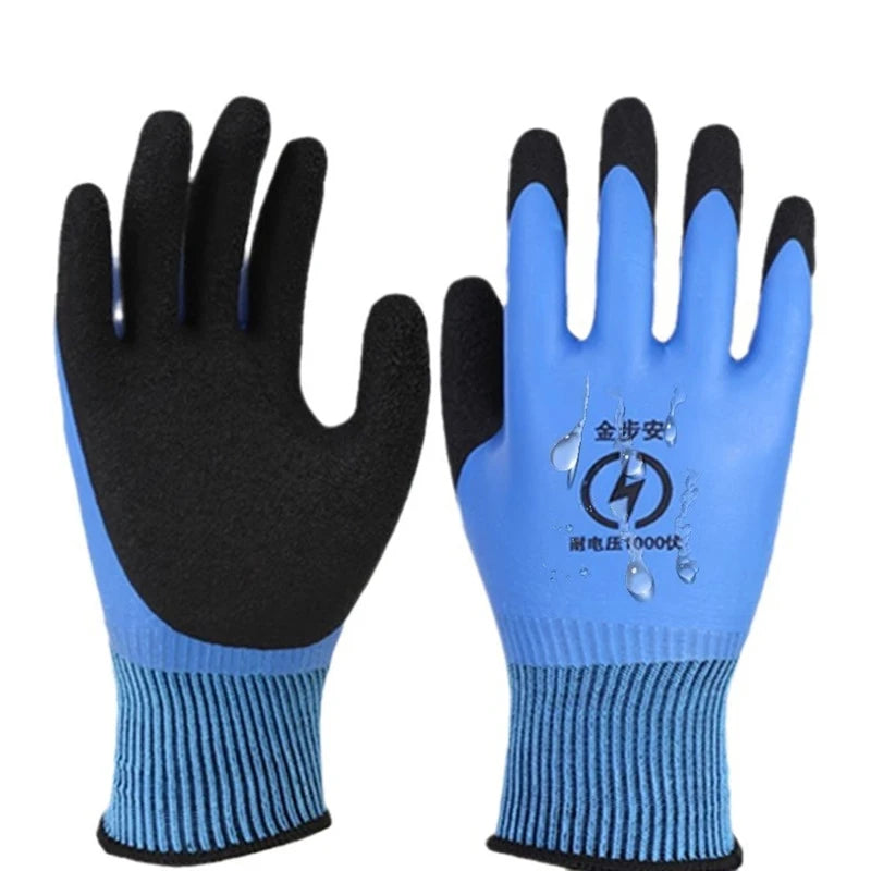 1 Pair Withstanding Voltage 1000V Elasticity Glove Safety Protective Vue 1000v