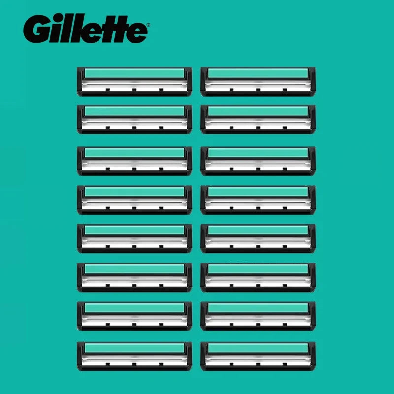 Gillette Vector 2 Double Layers Blades Shaving Razor Blades Face Beard Hair Cutting shaver Blades 16pcs For Gillette Vector 2 Vue