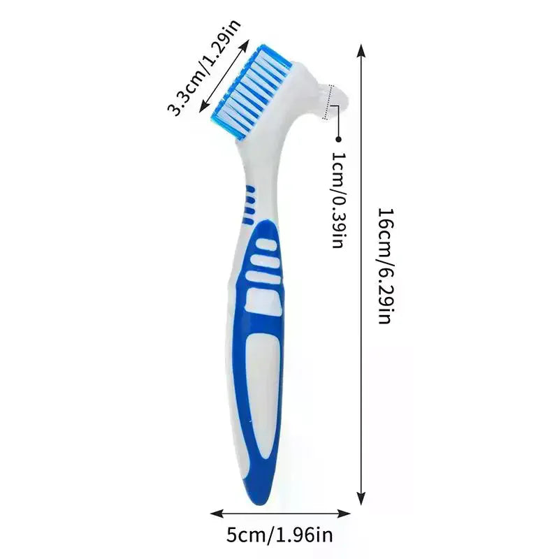 2Pcs Travel Denture Cleaning Tooth Brush With Soaking Storage Box Dentures Container For Teeth Oral Care Vue