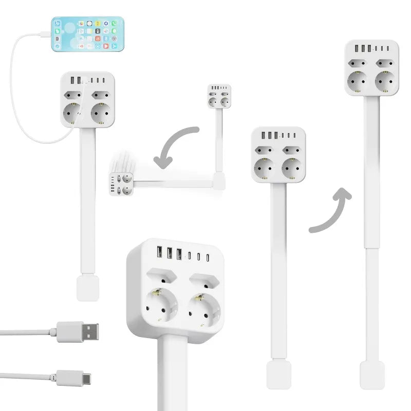 4 Styles Electrical Outlet Extender Plug Wall Outlet Extender Extendable Wall Socket Rotatable Folding Portable Power Socket Vue
