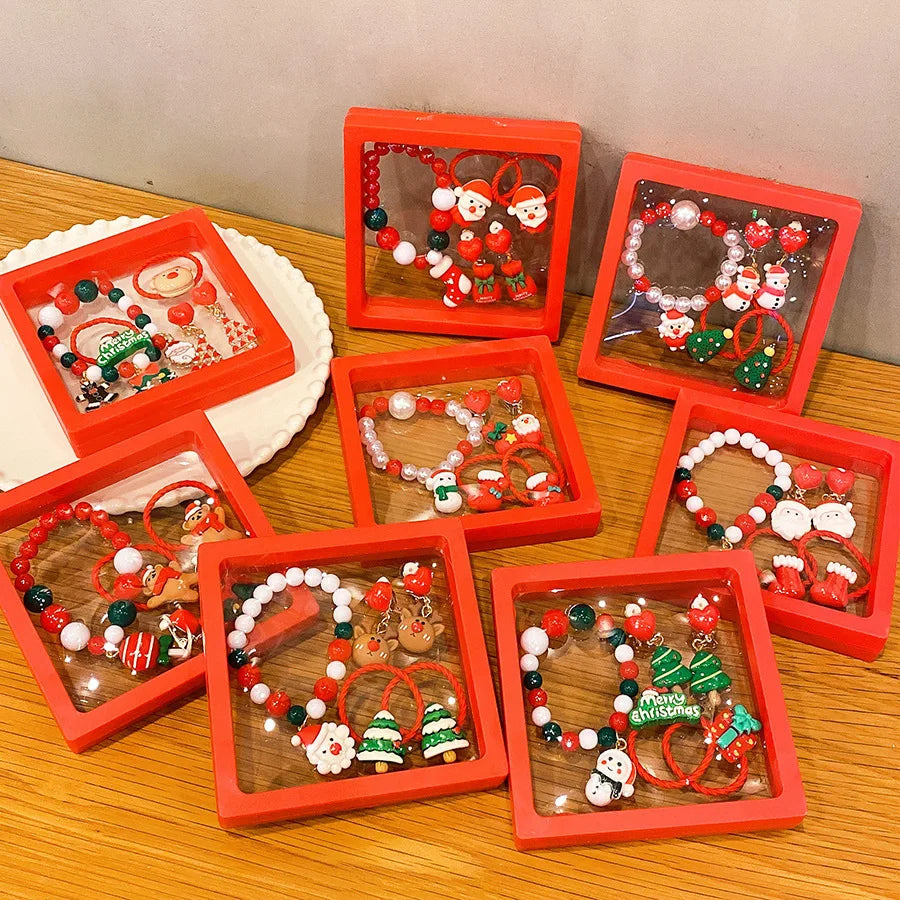 Gifts Kids Christmas Bracelets Handmade Colorful Bracelets Party Costumes Girls Jewelry Christmas Gift Sets Vue