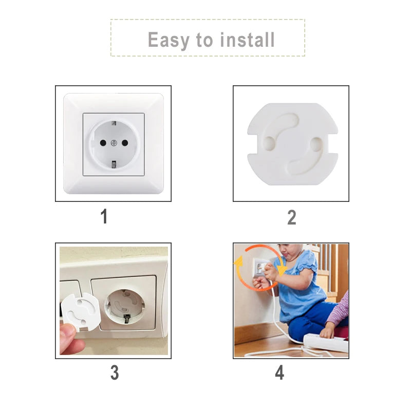vvocci 10pcs outlet cover Baby Safety Electrical Security Plastic Safe Lock Cove Socket Protection Electric Shock Hole Children Vue
