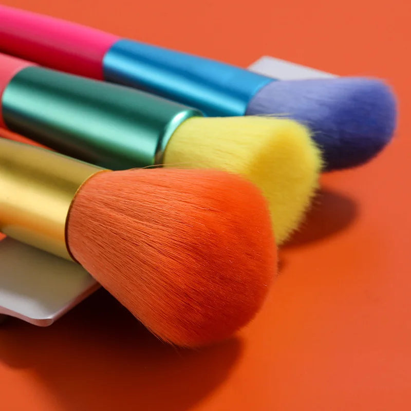 15pcs Colourful Makeup Brush Set Girl Gift Foundation Blending Face Powder Blush Eyeshadow Rainbow Makeup Brushes Custom Logo Vue