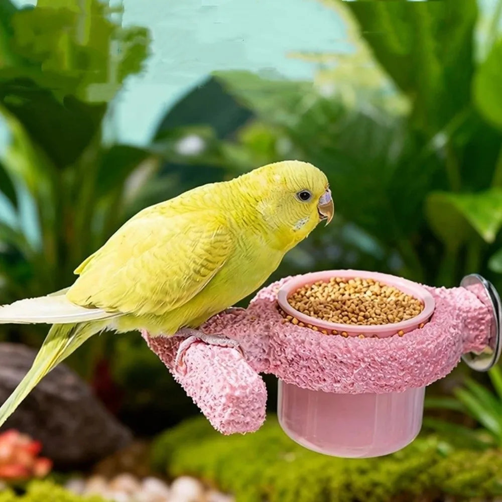 Resin Bird Cage Feeder Non-slip Jumping Platform Paw Grinding Sticks Wear-resistant Parrot Biting Rod Bird Perch Stand for Cage Vue