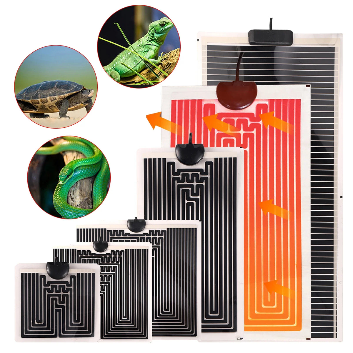 Adjustable Temperature Controller Mats Reptiles Heat Mat Pet Heating Warm Pads Reptiles Supplies Plant Warm Heating Pad 5-35W Vue