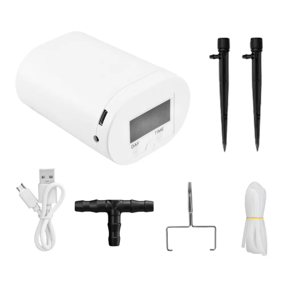 Automatic Automatic Watering Machine Adjustable Multi-Head Drip Irrigation Device Self-Watering Smart Timer Waterers Home Garden Vue 2head sprinkle water