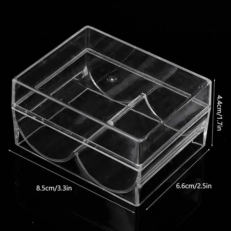 Acrylic Poker Chip Rack – 40-Chip Clear Storage Tray with Lid Poker Chip Rack Vue