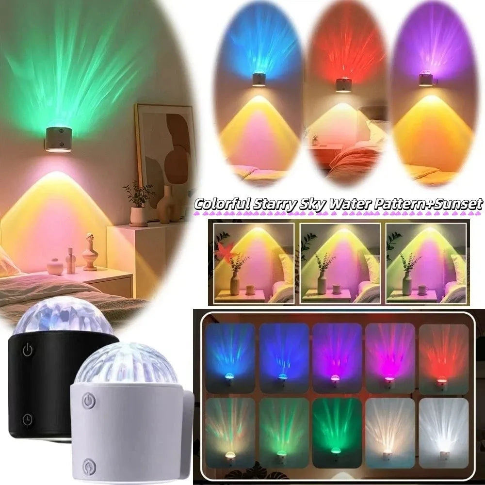 No Wiring Rechargeable Spotlight No Drilling Wireless Remote Magnetic Wall Lamp Rechargeable Hill Shape Ambient Night Light Vue
