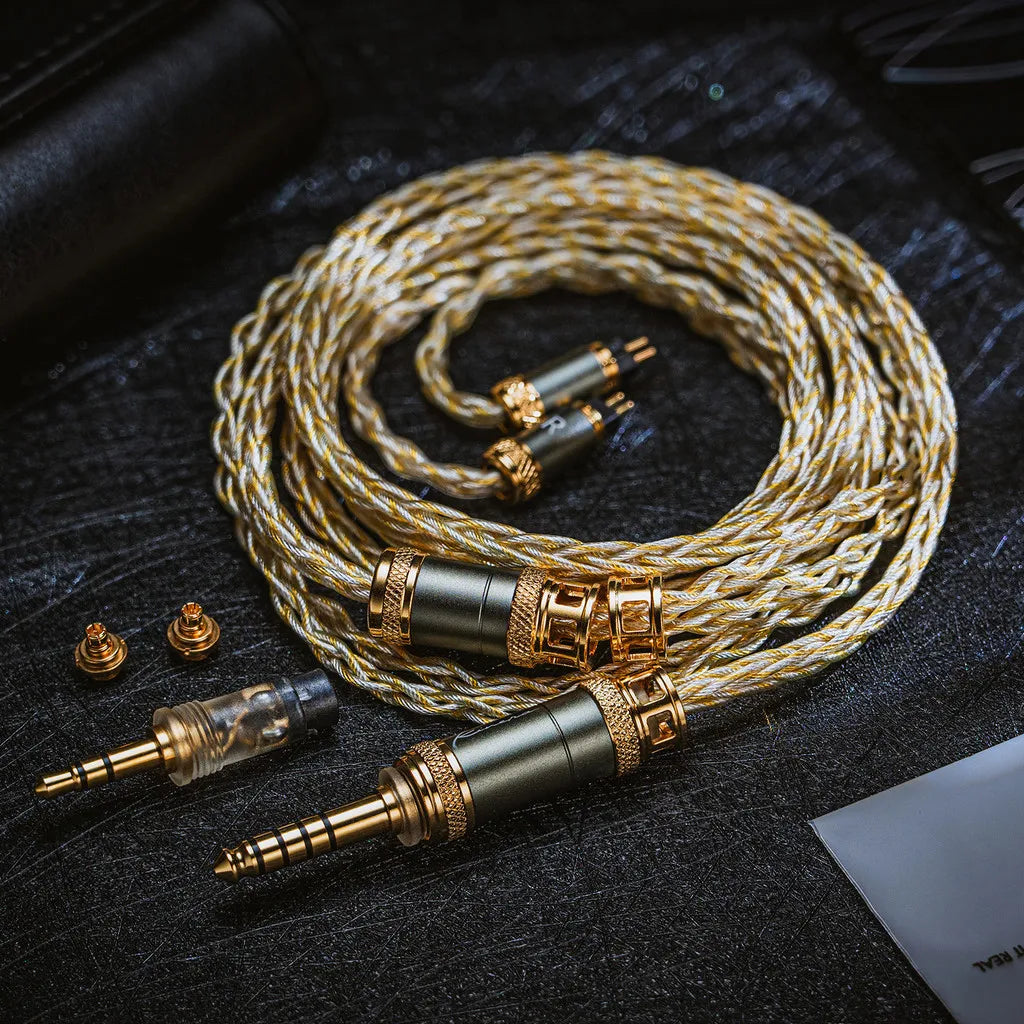 Kinera MIA 6N OCC Silver-Plated IEM Cable | 3.5mm & 4.4mm IEM Upgrade Cable Vue