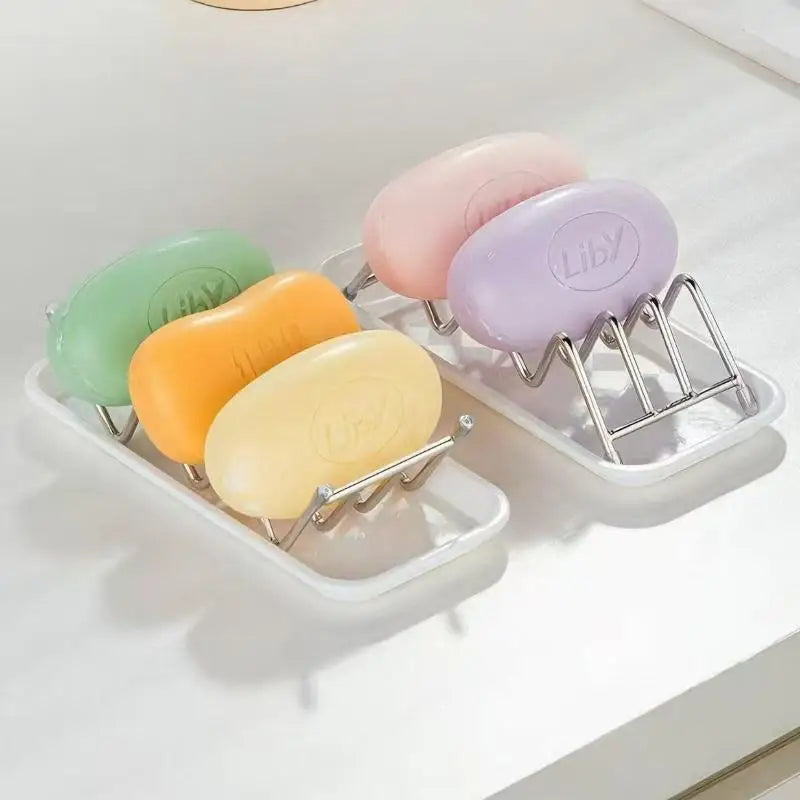 Stainless Steel Soap Rack Multifunctional Drainage Soap Tray Durable Storage Organizer for Bathroom Sink Vue