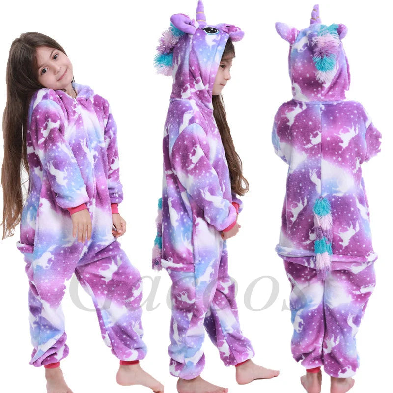 Kigurumi Onesie Kids Capybara Pajamas For Children Christmas Blanket Sleepers Baby Costume Winter Boy Girl Cat Jumspuit Vue