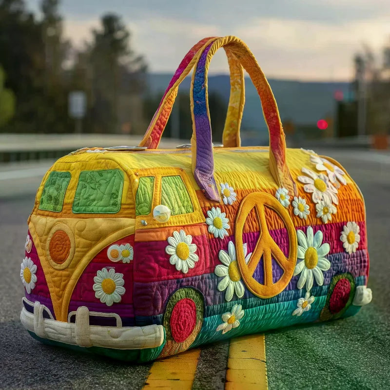 Women 3D Quilting Craft Travel Duffel Bag Fashion Sun Mountain Forest